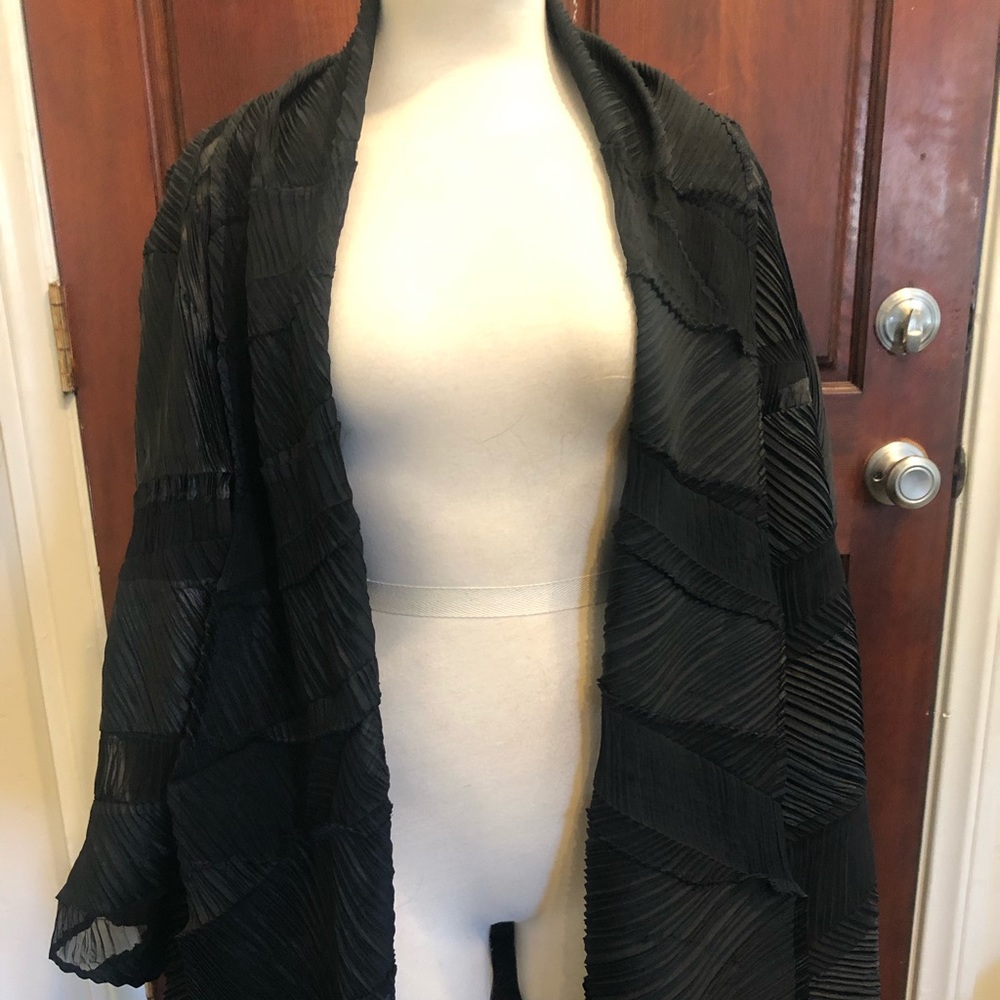 Black sheer kimono